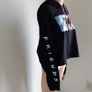 Friends Authentic  Crop Long Sleeve Hoodie